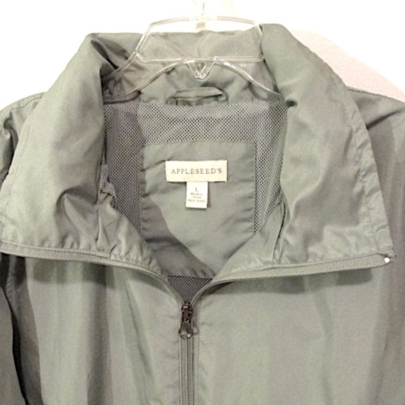 Sage Green Appleseed's Windbreaker Jacket, Size L - Picture 2 of 7